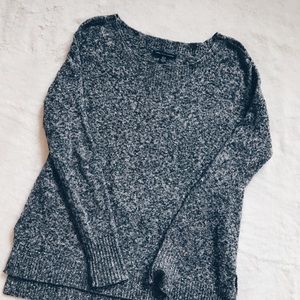 american eagle gray knit sweater
